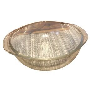 Vintage Pyrex 15L Clear Glass Round Baking Dish 023 Oven Microwave Safe